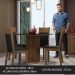 Conjunto Sala de Jantar Mesa Tampo de Madeira 4 Cadeiras Rustic/Preto Claire Madesa