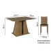 Conjunto Sala de Jantar Mesa Tampo de Madeira 4 Cadeiras Rustic/Preto Marilyn Madesa