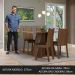 Conjunto Sala de Jantar Mesa Tampo de Madeira 4 Cadeiras Rustic/Preto Marilyn Madesa
