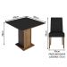 Conjunto Sala de Jantar Mesa Tampo de Madeira 4 Cadeiras Rustic/Preto/Oxford Karina Madesa