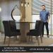 Conjunto Sala de Jantar Mesa Tampo de Madeira 4 Cadeiras Rustic/Preto/Oxford Livia Madesa