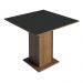 Conjunto Sala de Jantar Mesa Tampo de Madeira 4 Cadeiras Rustic/Preto/Oxford Livia Madesa