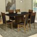 Conjunto Sala de Jantar Mesa Tampo de Madeira 6 Cadeiras Preto/Rustic Augusta Madesa