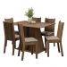 Conjunto Sala de Jantar Mesa Tampo de Madeira 6 Cadeiras Rustic/Bege Sharon Madesa