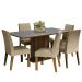 Conjunto Sala de Jantar Mesa Tampo de Madeira 6 Cadeiras Rustic/Cinza/Imperial Renata Madesa