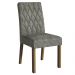 Conjunto Sala de Jantar Mesa Tampo de Madeira 6 Cadeiras Rustic/Cinza/Silver Hanna Madesa