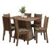 Conjunto Sala de Jantar Mesa Tampo de Madeira 6 Cadeiras Rustic/Crema/Bege Marrom Sharon Madesa