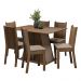 Conjunto Sala de Jantar Mesa Tampo de Madeira 6 Cadeiras Rustic/Crema/Bege Sharon Madesa