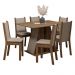Conjunto Sala de Jantar Mesa Tampo de Madeira 6 Cadeiras Rustic/Crema/Bege Wendy Madesa