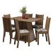 Conjunto Sala de Jantar Mesa Tampo de Madeira 6 Cadeiras Rustic/Crema/Hibiscos Sharon Madesa