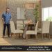 Conjunto Sala de Jantar Mesa Tampo de Madeira 6 Cadeiras Rustic/Crema/Imperial Cheryl Madesa