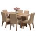 Conjunto Sala de Jantar Mesa Tampo de Madeira 6 Cadeiras Rustic/Crema/Imperial Madison Madesa
