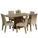 Conjunto Sala de Jantar Mesa Tampo de Madeira 6 Cadeiras Rustic/Crema/Imperial Renata Madesa