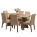 Conjunto Sala de Jantar Mesa Tampo de Madeira 6 Cadeiras Rustic/Crema/Imperial Simone Madesa