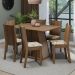 Conjunto Sala de Jantar Mesa Tampo de Madeira 6 Cadeiras Rustic/Crema/Lírio Bege Sharon Madesa