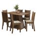 Conjunto Sala de Jantar Mesa Tampo de Madeira 6 Cadeiras Rustic/Crema/Lírio Bege Sharon Madesa