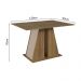 Conjunto Sala de Jantar Mesa Tampo de Madeira 6 Cadeiras Rustic/Crema/Preto Wendy Madesa