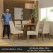 Conjunto Sala de Jantar Mesa Tampo de Madeira 6 Cadeiras Rustic/Imperial Cheryl Madesa