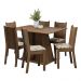 Conjunto Sala de Jantar Mesa Tampo de Madeira 6 Cadeiras Rustic/Lírio Bege Sharon Madesa