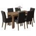 Conjunto Sala de Jantar Mesa Tampo de Madeira 6 Cadeiras Rustic/Oxford Allegro Madesa