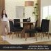 Conjunto Sala de Jantar Mesa Tampo de Madeira 6 Cadeiras Rustic/Oxford Cheryl Madesa