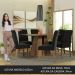 Conjunto Sala de Jantar Mesa Tampo de Madeira 6 Cadeiras Rustic/Oxford Fabiana Madesa