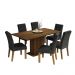 Conjunto Sala de Jantar Mesa Tampo de Madeira 6 Cadeiras Rustic/Oxford Hanna Madesa