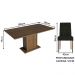 Conjunto Sala de Jantar Mesa Tampo de Madeira 6 Cadeiras Rustic/Oxford Hanna Madesa
