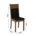 Conjunto Sala de Jantar Mesa Tampo de Madeira 6 Cadeiras Rustic/Preto Bahamas Madesa