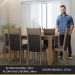 Conjunto Sala de Jantar Mesa Tampo de Madeira 6 Cadeiras Rustic/Preto Bahamas Madesa