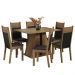Conjunto Sala de Jantar Mesa Tampo de Madeira 6 Cadeiras Rustic/Preto Beverly Madesa