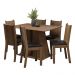 Conjunto Sala de Jantar Mesa Tampo de Madeira 6 Cadeiras Rustic/Preto Sharon Madesa