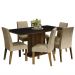 Conjunto Sala de Jantar Mesa Tampo de Madeira 6 Cadeiras Rustic/Preto/Imperial Renata Madesa