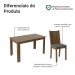 Conjunto Sala de Jantar Mesa Tampo de Madeira 6 Cadeiras Rustic/Silver Analu Madesa