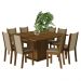 Conjunto Sala de Jantar Mesa Tampo de Madeira 8 Cadeiras Rustic/Crema/Bege Marisa Madesa
