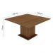 Conjunto Sala de Jantar Mesa Tampo de Madeira 8 Cadeiras Rustic/Crema/Bege Marisa Madesa