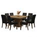 Conjunto Sala de Jantar Mesa Tampo de Madeira 8 Cadeiras Rustic/Oxford Leila Madesa