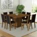 Conjunto Sala de Jantar Mesa Tampo de Madeira 8 Cadeiras Rustic/Preto Marisa Madesa