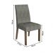 Conjunto Sala de Jantar Mesa Tampo de Madeira 8 Cadeiras Rustic/Silver Doris Madesa