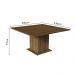 Conjunto Sala de Jantar Mesa Tampo de Madeira 8 Cadeiras Rustic/Silver Doris Madesa