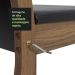 Conjunto Sala de Jantar Mesa Tampo de Vidro 4 Cadeiras Preto/Rustic Greta Madesa