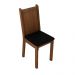 Conjunto Sala de Jantar Mesa Tampo de Vidro 4 Cadeiras Preto/Rustic Kiara Madesa