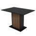 Conjunto Sala de Jantar Mesa Tampo de Vidro 4 Cadeiras Preto/Rustic Martina Madesa