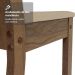 Conjunto Sala de Jantar Mesa Tampo de Vidro 4 Cadeiras Rustic/Bege Camélia Madesa
