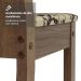 Conjunto Sala de Jantar Mesa Tampo de Vidro 4 Cadeiras Rustic/Bege Marrom Camélia Madesa