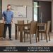 Conjunto Sala de Jantar Mesa Tampo de Vidro 4 Cadeiras Rustic/Bege Marrom Kiara Madesa