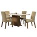 Conjunto Sala de Jantar Mesa Tampo de Vidro 4 Cadeiras Rustic/Branco/Imperial Aryeli Madesa