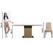 Conjunto Sala de Jantar Mesa Tampo de Vidro 4 Cadeiras Rustic/Cinza/Imperial Avril Madesa