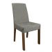 Conjunto Sala de Jantar Mesa Tampo de Vidro 4 Cadeiras Rustic/Cinza/Silver Avril Madesa