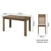 Conjunto Sala de Jantar Mesa Tampo de Vidro 4 Cadeiras Rustic/Crema/Bege Eloá Madesa